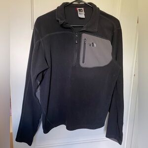 The North Face Medium Black and Gray 1/4 Zip Fleece